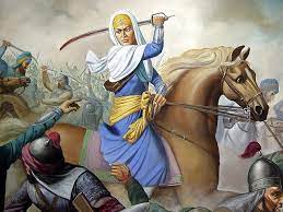 This page is about sikh women warriors symbol,contains a portrait of nihang warrior with big turban with symbol of sikhism stock photo subject of this article:sikh women warriors symbol (page 1). 5 Sikh Women In History You Should Know About Indianwomeninhistory