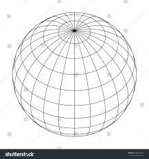 Earth Planet Globe Grid Of Meridians And Parallels Or Latitude And Longitude 3d Vector Illustration Sponso Planets Geometric Drawing Graphic Design Posters