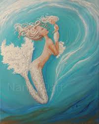 Mother And Daughter Mermaids Art Family Love Mermaid Print Etsy Mermaid Art Mermaid Painting Mermaid Wall Art