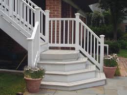 The framework for the glass can be made of aluminum, vinyl or wood. Fairway Vinyl Contour Vinyl Railing At Deck Builder Outlet Online Store