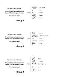 Calculus Limits Card Sort Activity Sorting Activities Sorting Cards Calculus