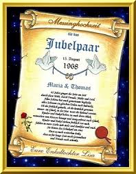 45 Hochzeitstag Geschenkidee Eine Urkunde Mit Oder Ohne Foto