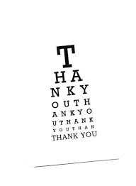 Eye Chart Card Thank You Eye Chart Eye Chart Card Paper Etsy Eye Chart Eye Doctor Eye Chart Art