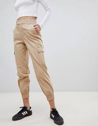 Bershka Black Cargo Pants With Chain Stradivarius Cargo Pant In Beige Asos Cargo Pants Women Outfit Cargo Pants Women Pants For Women