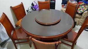 Round phillipp extendable dining table. Wooden Round Dining Table For 6 Furniture Home Living Furniture Tables Sets On Carousell