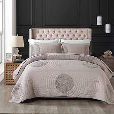 Unimall Set Trapunta Estiva In Puro Cotone Per Letto Matrimoniale Con Due Federe Con 3d Damasco Grigio 230 2 Trapunte Estive Letto King Size Letto Matrimoniale