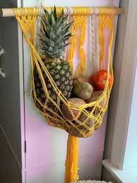 Macrame Hanging Fruit Basket Hanging Fruit Baskets Macrame Projects Macrame Design
