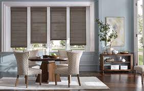 If your dining room features a modern design, roman shades are the perfect addition. Custom Roman Shades Measure Installation Budget Blinds