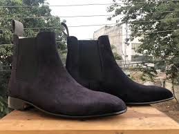 If you want to know how to style chelsea boots, sleek styles like our liverpool look best with suits and tailoring, while more rugged styles like our discovery. Handmade Men S Black Suede Chelsea Boots Men Ankle Boots Men Fashion Theleathersouq