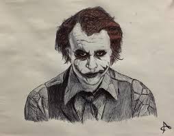 Ballpoint Pen Sketch The Joker Heath Ledger Pen Sketch Joker Heath Heath Ledger Joker