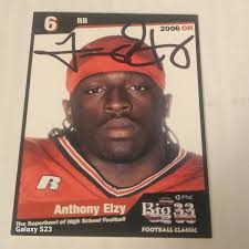 Signed Anthony Elzy 2006 Ohio OH PA Big 33 High School North Carolina UNC  Auto