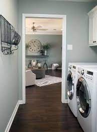 A small laundry room can be an ideal canvas for a bolder color choice that would be overwhelming in a larger space. Farmhouse Laundry Room Colors Ecsac