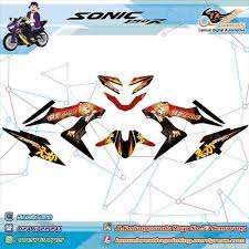 Desain pola striping motor scoopy file cdr. Custom Decal Vinyl Striping Motor Full Body Honda Sonic 150 Thema Tengaku Kagamine Rin Berkualitas By Digitive Vinyl Sonic Honda