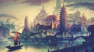 Water, water is drawn from samuel taylor coleridge's the rime of the ancient mariner (text of of singapore, the los angeles contemporary exhibit (l.a.c.e.) and the museum of modern art (moma). Drawing Water Ship Boat Chinese Architecture City Fantasy Art China Traditional Art Asian Architecture 1920x1080 Uhd Wallpapers Walldump Free Hd And Uhd Wallpapers