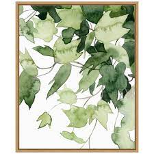 Amazon.com: Amanti Art Framed Canvas Wall Art Print Emerald Vines II by  Grace Popp (16 in. W x 20 in. H), Sylvie Maple Frame - Small: Posters &  Prints