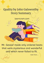 What Is The Irony In The Story Quality By John Galsworthy​ - Brainly.In