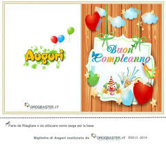 Biglietto Compleanno Da Stampare Gratis