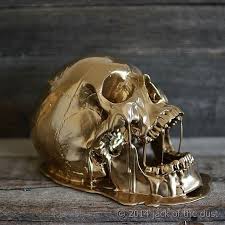 Skull Dipped In Gold Skull Skull Art Skull Decor