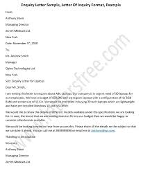 Enquiry Letter Sample Format How To Write An Inquiry Letter