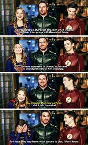 Stephen Melissa Grant Ew Cover Cw Superheroes Cover Arrow Theflash Supergirl Legendsoftomorrow Supergirl Supergirl And Flash Superhero Shows