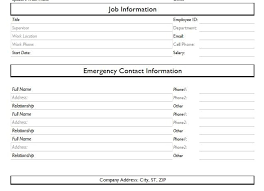 What is an employment verification letter? Employee Information Form Excel And Word Templates Emergency Contact Form Emergency Contact Job Information