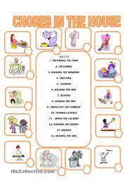Chores In The House Kindergarten Worksheets Chores Kindergarten Worksheets Printable