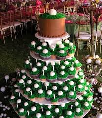 Cupcake Golf Themed Wedding Favors See More Golf Wedding Favor Ideas At One Stop Party Ideas Com Golf Cake Golf Grooms Cake Golf Course Wedding
