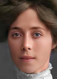 Miss Calman. 21st September 1911. Colourised (with permission) from an  Original Glass plate photograph curtesy of Sutton photography studio  archives. You can see the original