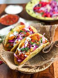 Chatpata Aloo Chaat Taco Recipe With Sour Cream Salad Recipe Chaat Recipes Taco Recipes Mexican