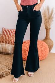 Faherty brand bells tie dye joggers. Getting Groovy High Rise Bell Bottom Pants Black Nanamacs