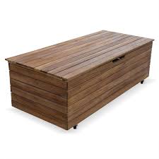 Ils sont esthétiques faite votre choix parmi notre sélection d'abris de jardin en bois et bénéficiez d'une livraison rapide de. Coffre De Jardin En Bois Saragosse 110l Rangement Coussins 107x48 5cm Avec Verins Et Roulettes