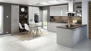 The pale shade serves as the ultimate neutral of choice thanks to its clean and hygienic appearance. Modern White And Grey Gloss Kitchen Novocom Top