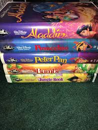 Beloved Vintage Disney Vhs Tapes Bundled The Jungle Book Bambi Peter Pan Pinocchio And Aladdin These Vintage Disney Disney Collectables Disney Vhs Tapes