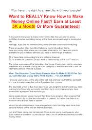 Work online and make money fast. Ways To Make Money Fast Not Online Make Money Online 100 A Day Ifebuanadu Associates