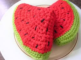 Watermelon Slice By Kaylmnop Via Flickr Crochet Food Crochet Fruit Crochet Patterns