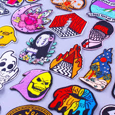 Add custom flair to your jean jackets and backpacks! Skull Patch Iron On Patches On Clothes Punk Clothing Diy Embroidered Patches For Clothing Ironing Twin Peaks Patches For Jackets Patches Aliexpress