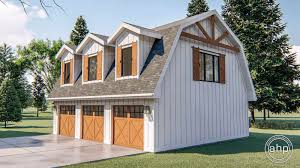 Both functional and customizable, these plans typically consist of a freestanding structure detached from the main home. Modern Farmhouse Apartment Garage Stable View