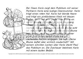 Texte auf deutsch für anfänger. Zirkus Lesetexte Ausmalen 1 6 Lese Schreibubungen Werkstatt Zirkus Klasse 1 4 Werkstatt Materialien Deutsch Klasse 2 Grundschulmaterial De