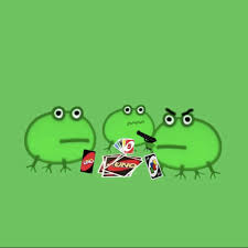 Frogs Playing Uno Really Funny Memes Cute Memes Frog Meme