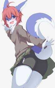 JKのエロ画像イラスト「スパッツだからって事あるごとに見せてくる幼馴染ケモJK♂ 」|