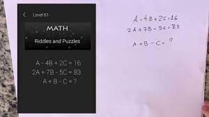 Math riddles tests your iq with mathematical puzzles. Level 61 Math Riddles Desafio Logico A 4b 2c 16 Youtube