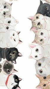 Happy Family At Home Cat Phone Wallpaper Cat Art Cute Cat Wallpaper