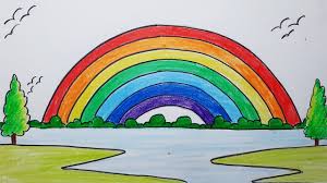 How to draw a rainbow. How To Draw Rainbow Step By Step Rainbow Drawing Without Compass Youtube