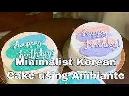 Happy birthday phrases in korean with english translation. Minimalist Korean Cake Using Ambiante Youtube