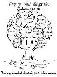 Download Or Print This Amazing Coloring Page Fruit Of The Spirit In Spanish Bible Materials Spanish Sunday School Activities Preschool Bible Bible Crafts