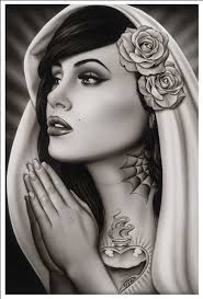 Tattooed Mary by Spider Tattoo Art Print Adrian Castrejon