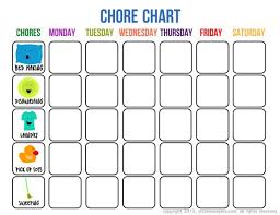 46 Practical Printable Chore Charts Kittybabylove Com