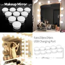 This vanity mirror with lighting fixture comes with a set of 12 side bulbs, creating the perfect illumination for daily makeup routines. Led Vanity Light Makeup Mirror Light Bulb 12v Led Usb Cable Powered Dressing Table Make Up Mirror Lamp Decor Bathroom Wall Lamp Super Promo C2587f Goteborgsaventyrscenter