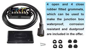If you don't follow this your trailer (or tow vehicle) can't be used with any other implement. Amazon Com Hqrp 7 Way Rv Trailer Camper Truck Plug Cord W 7 Pole Wiring Junction Box 7 Pin Inline Harness Cable Blade Wire Connector Towing Wiring Connect Kit 6ft Weatherproof And Corrosion Resistant