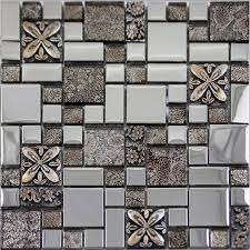 4 graphic patterns and large tile planks with ceramic tiles. Black Brown Grey Pattern Glass Mosaic Tile Kitchen Shower Wall Backsplash Floor Wall Tiles Home Garden Worldenergy Ae